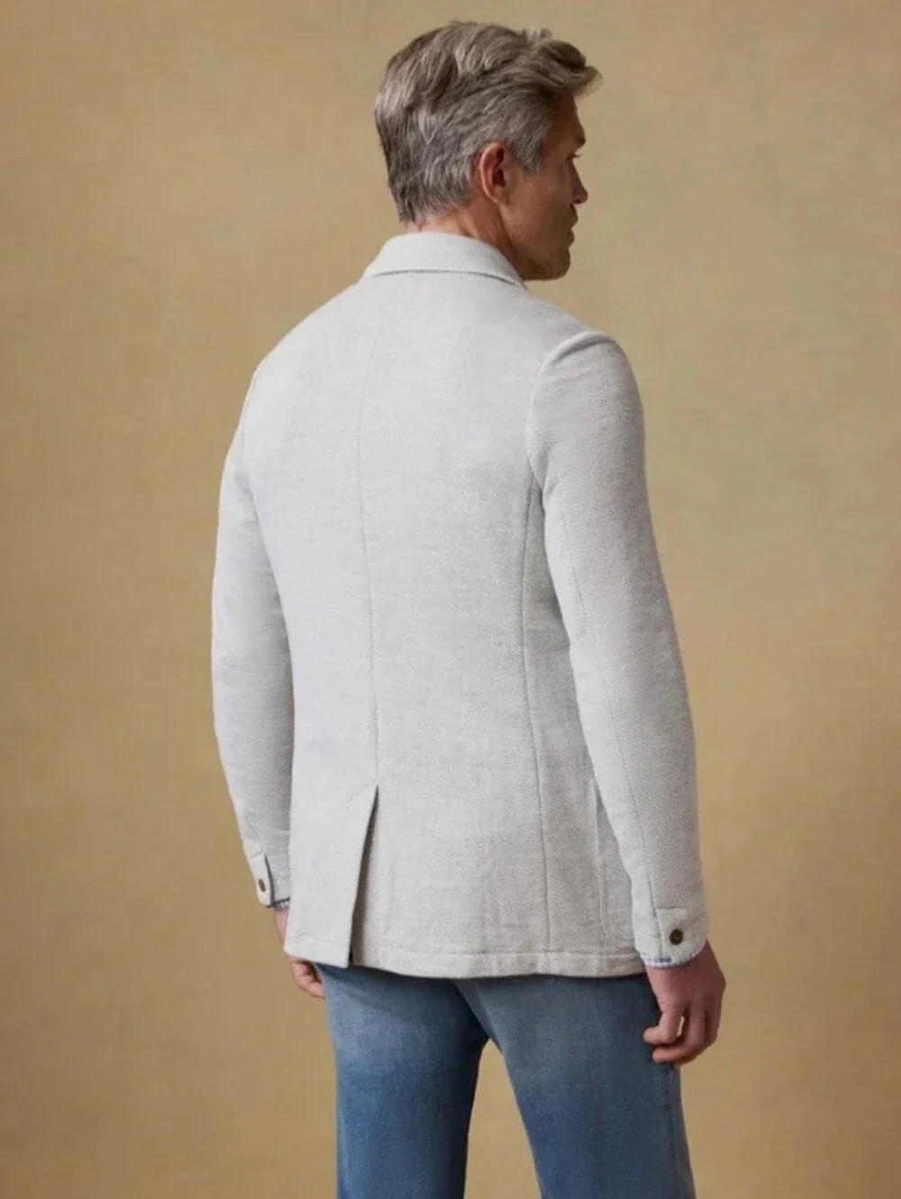 NWT Faherty Inlet Knit Blazer Jacket Men's Size M Heather Gray Unstructured